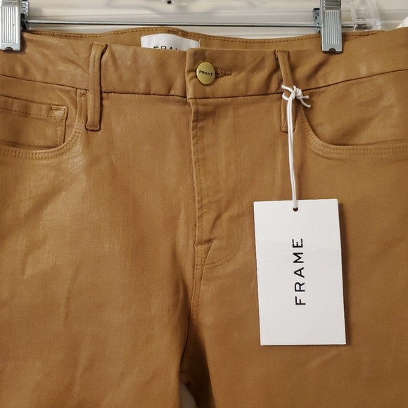 Frame Le Crop Mini Boot Cut Vicuña Tan Pant Sz 29 - Picture 6 of 10